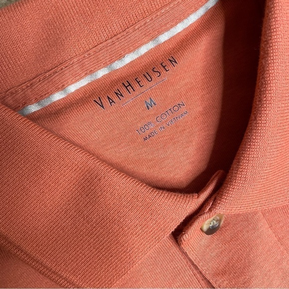Van Heusen orange 3 button polo NWT medium - Picture 3 of 4